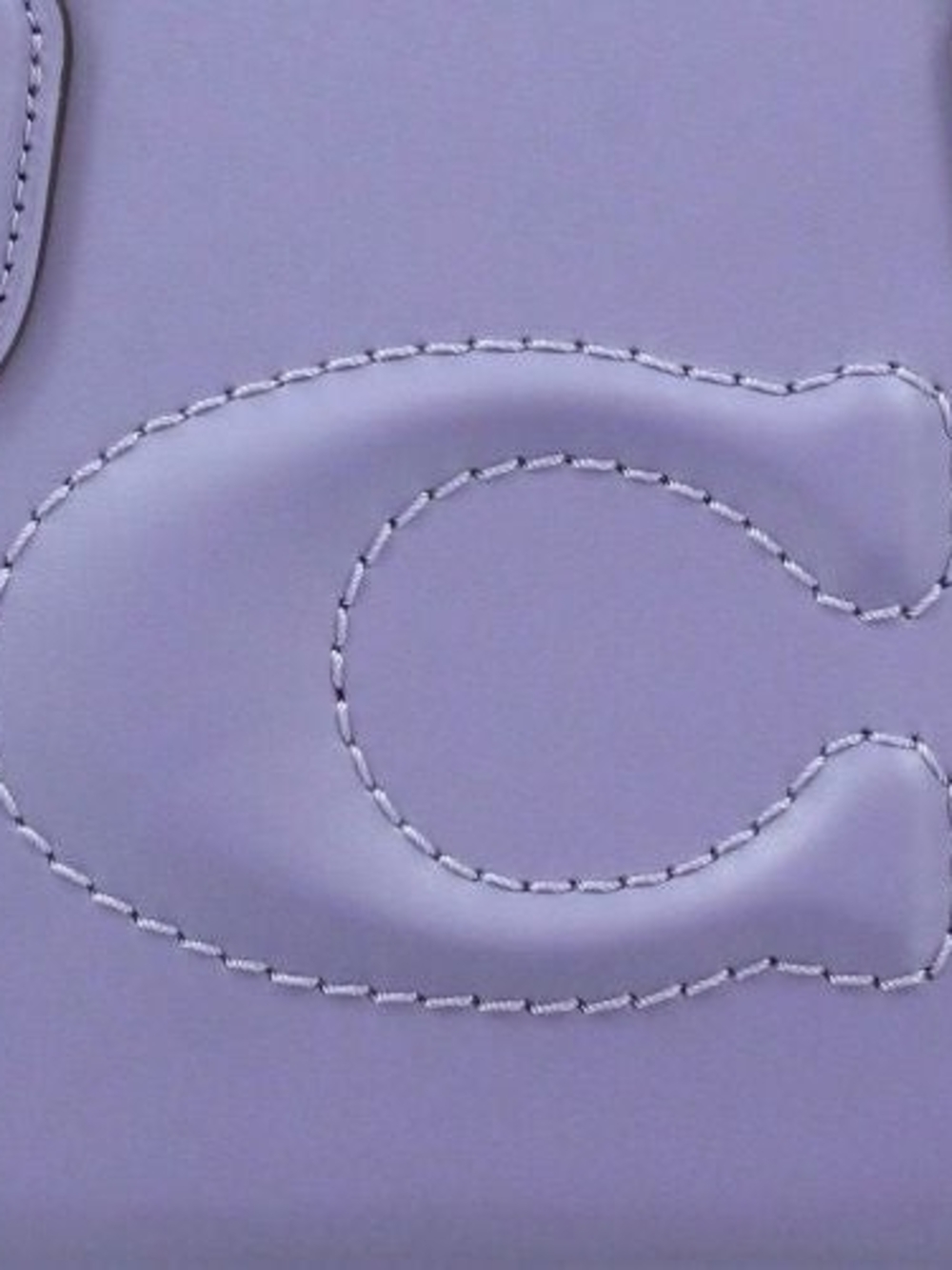 Coach Lavender Leather Satchel with Embossed 'C' - Picture 4 of 8